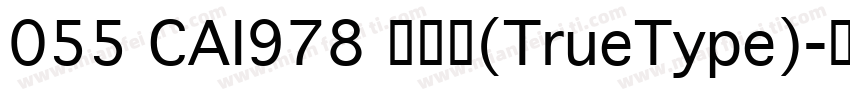 055 CAI978 常规(TrueType)字体转换